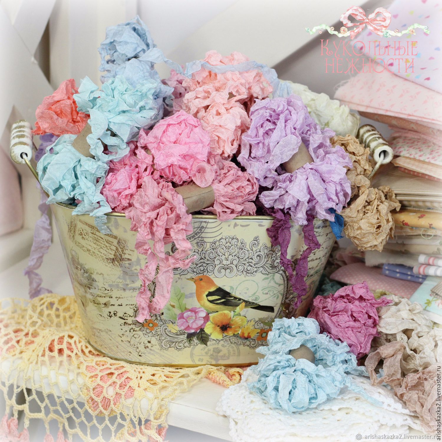 фото Шебби лента №128 от магазина Ариши "Кукольные нежности"