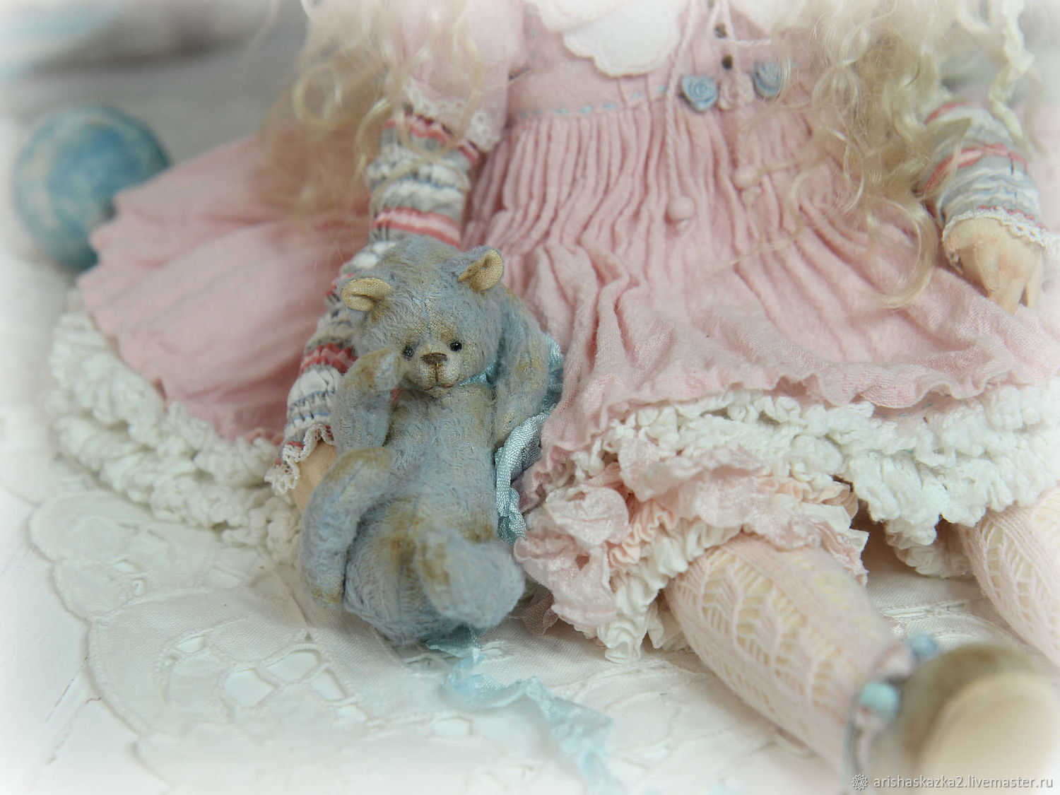 фото  Видео-курс: мишка. Куклы в рюшах школа кукол Ариши