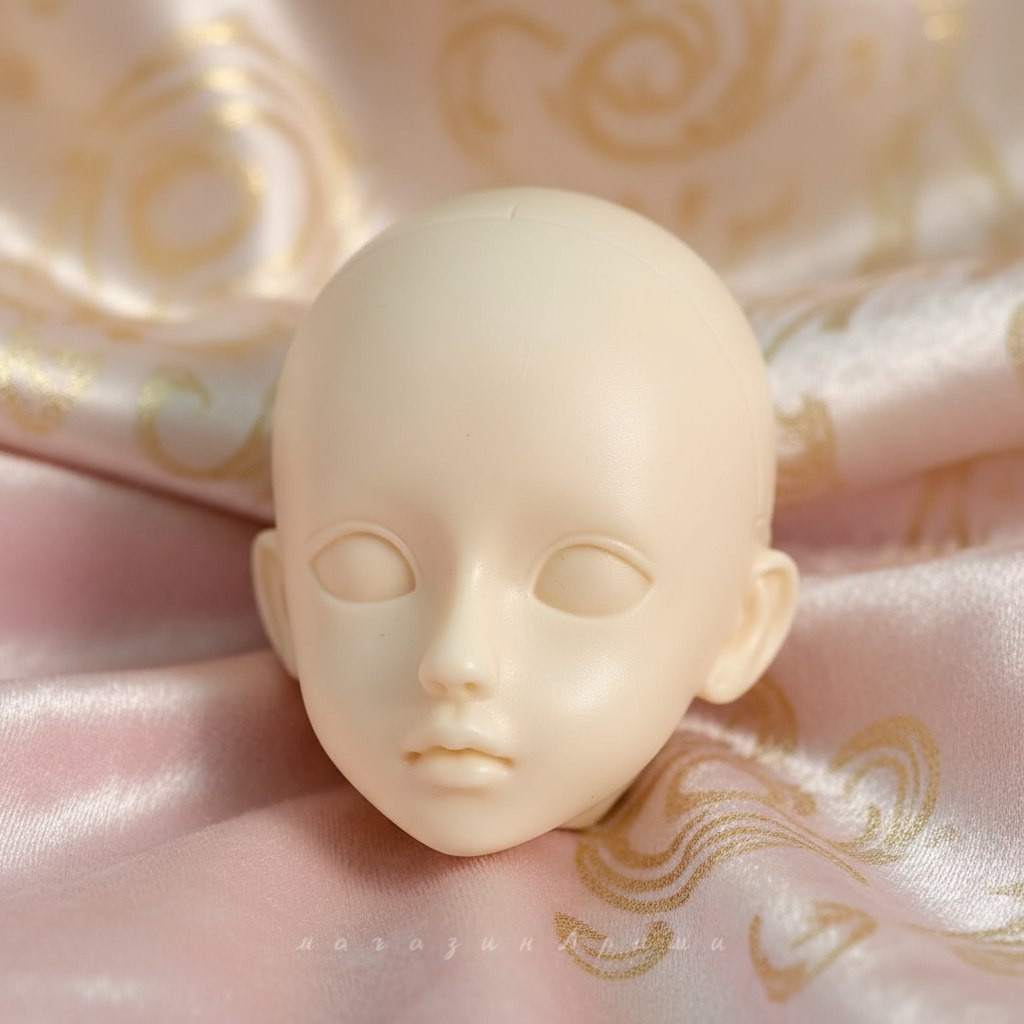 Детальное фото декоративной фигурки "Заготовка голова куклы #6. Размер 4см×3,5см, цвет экрю. " из пластика - магазин Ариши
