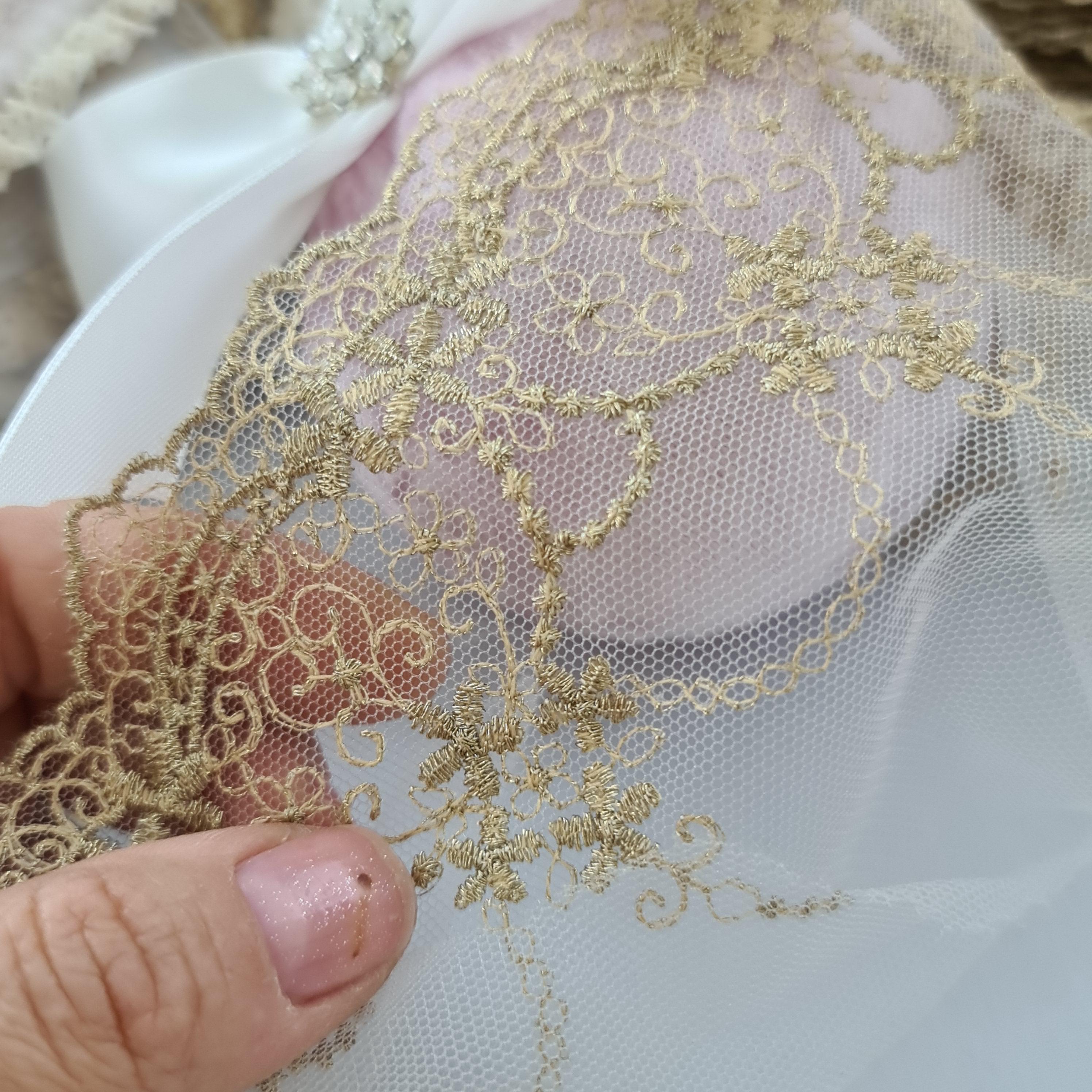 картинка Кружево  золотое 3005. Кружево люрекс от магазина Ариши Рукодельные нежности